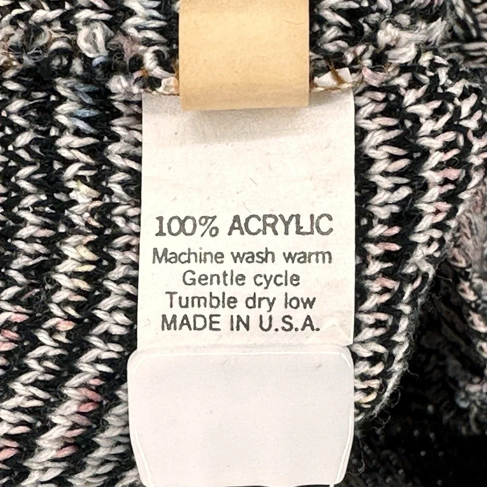 Vintage Protege Sweater Mens S Knit Cardigan Geometric Pattern 90s Pullover USA